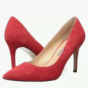 CHARLES DAVID womens Vibe Pump, Hot Red, 7.5  US used like new worn once